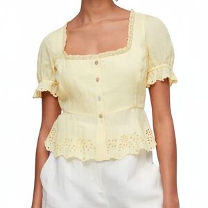 Aritzia Yellow Blouse
